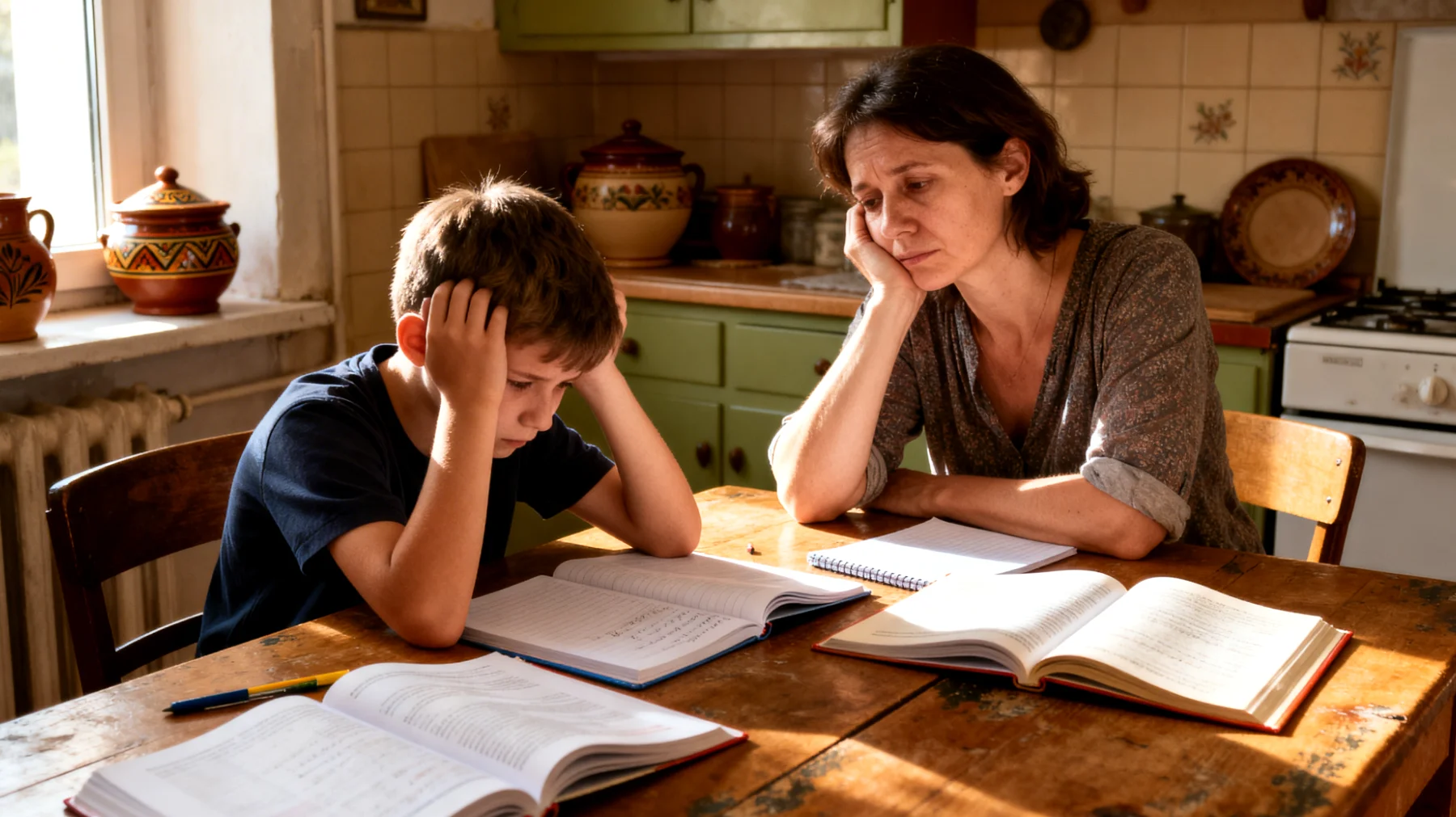 Mama boryka się z problemami dziecka związanymi z nauką i brakiem motywacji do nauki szkolnej"